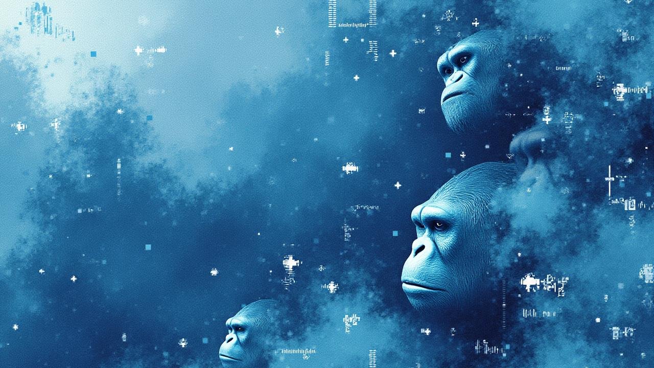 Abstract collage of various NFT art styles digitally overlaid